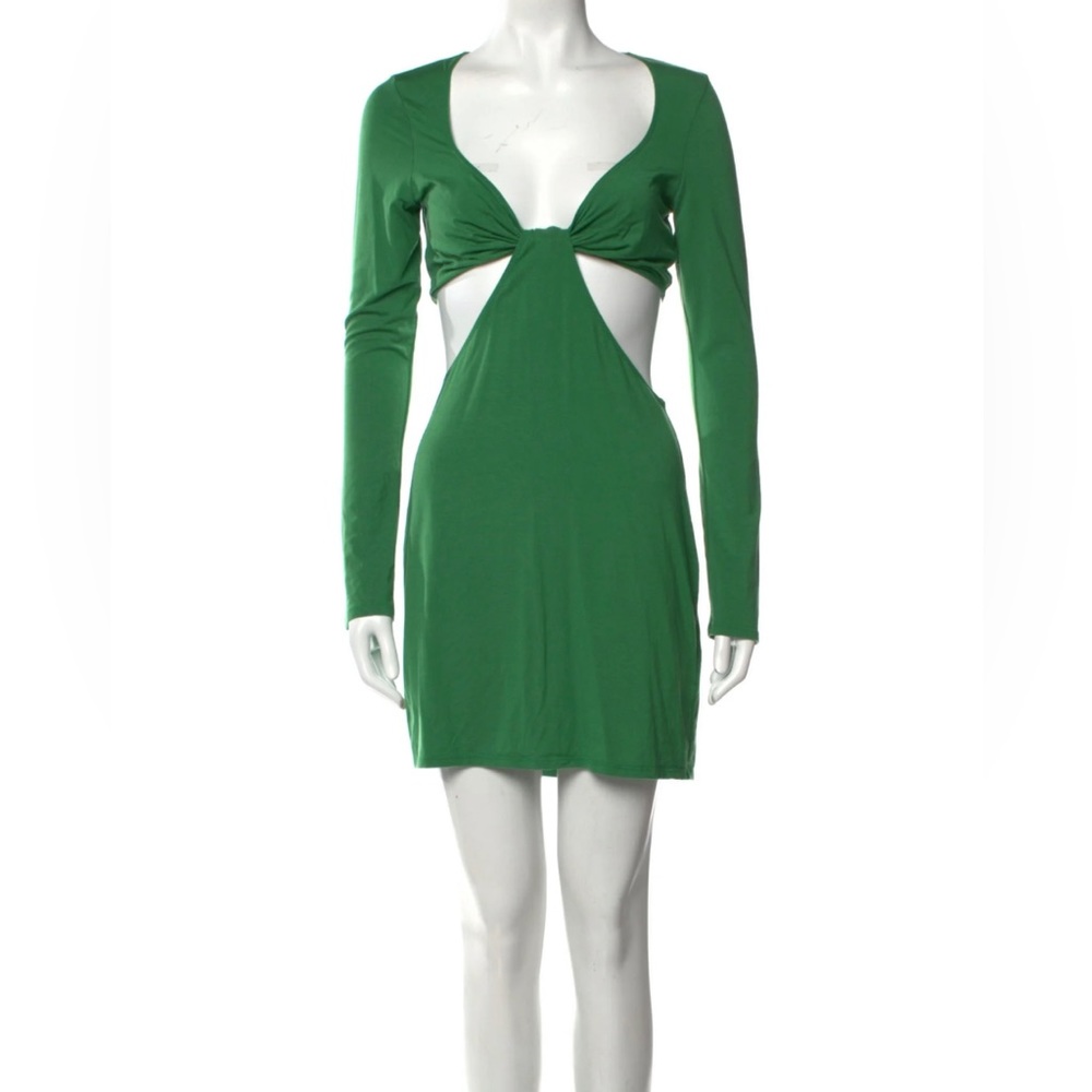 Reformation kelly green cutout dress size small